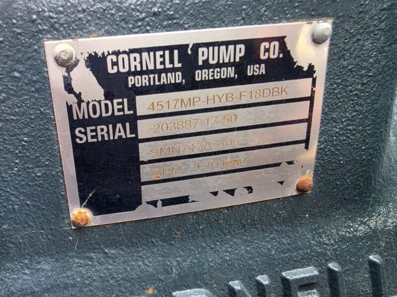 Used Phil’s 4517MP CAC Cornell Sand PTO Pump w. Bypass & Pig Launcher