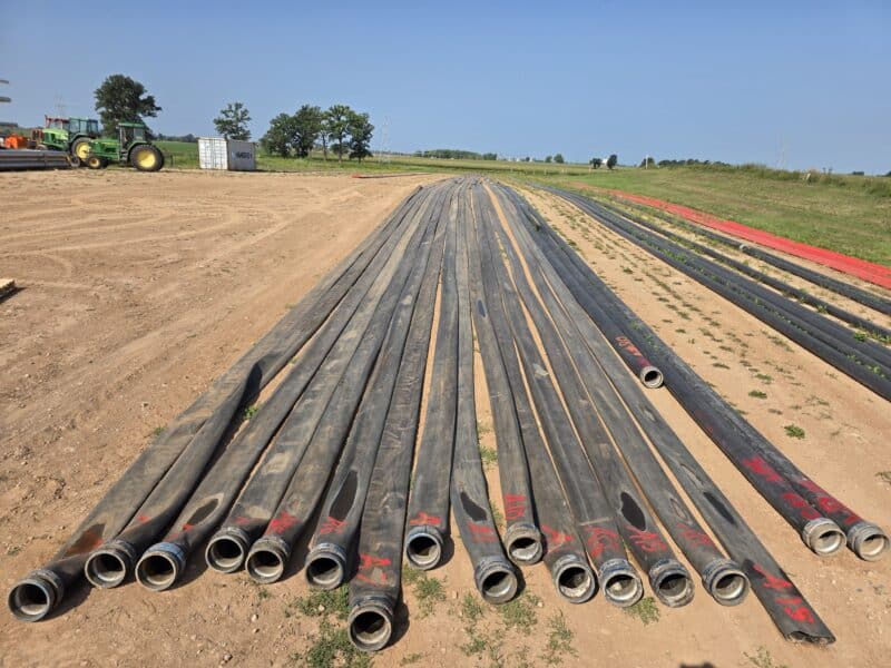 Used 8″ Rubber Nitrile Layflat Hose with Coupler sets