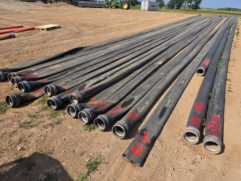 Used 8″ Rubber Nitrile Layflat Hose with Coupler sets