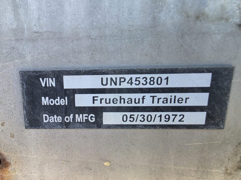 12″ U-4916 1972 Fruehauf 6700 Gallon Stainless Steel Semi Tanker w. 12in Unload
