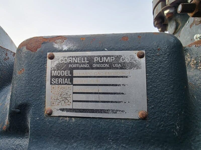 John Deere 13.5L & 6819MPC-CAC Cornell Pump Trailer w. MobileStar Controls