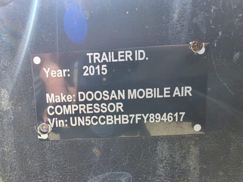 AC-124 915 CFM 2015 Doosan 8.9L Cummins Engine Air Compressor