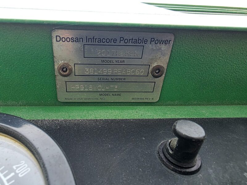 AC-125 915 CFM 2017 Doosan 8.9L Cummins Engine Air Compressor